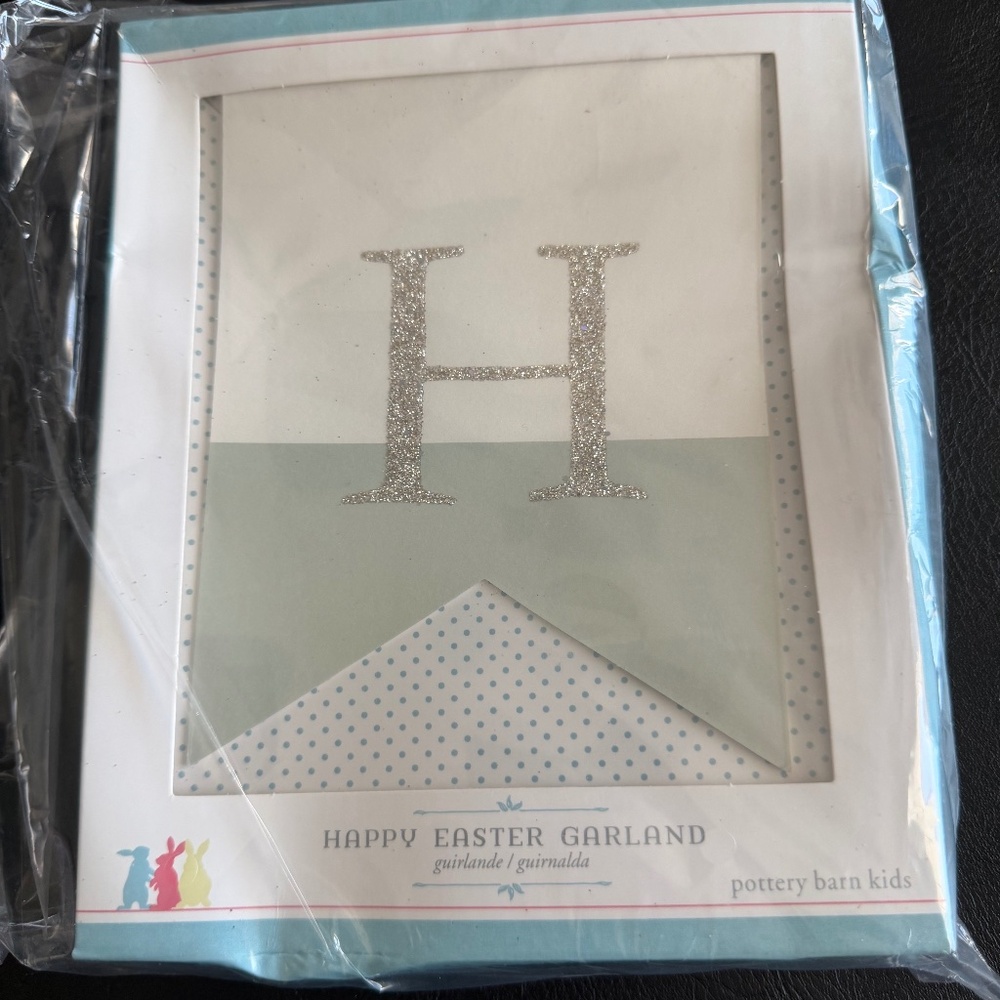 Pottery Barn Kids Happy Easter Garland Pastel Color Theme